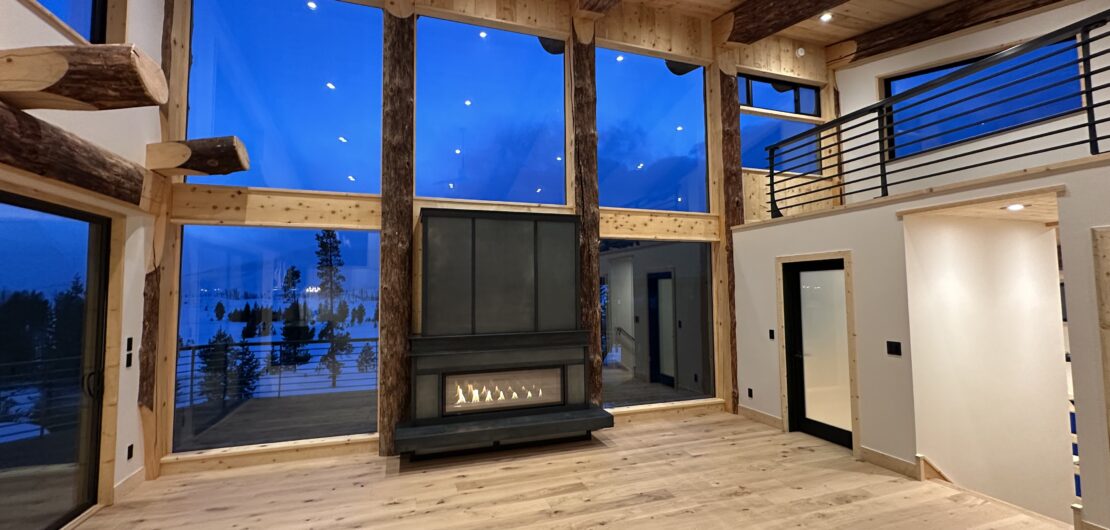 Bright Northern Colorado living room with expansive replacement windows